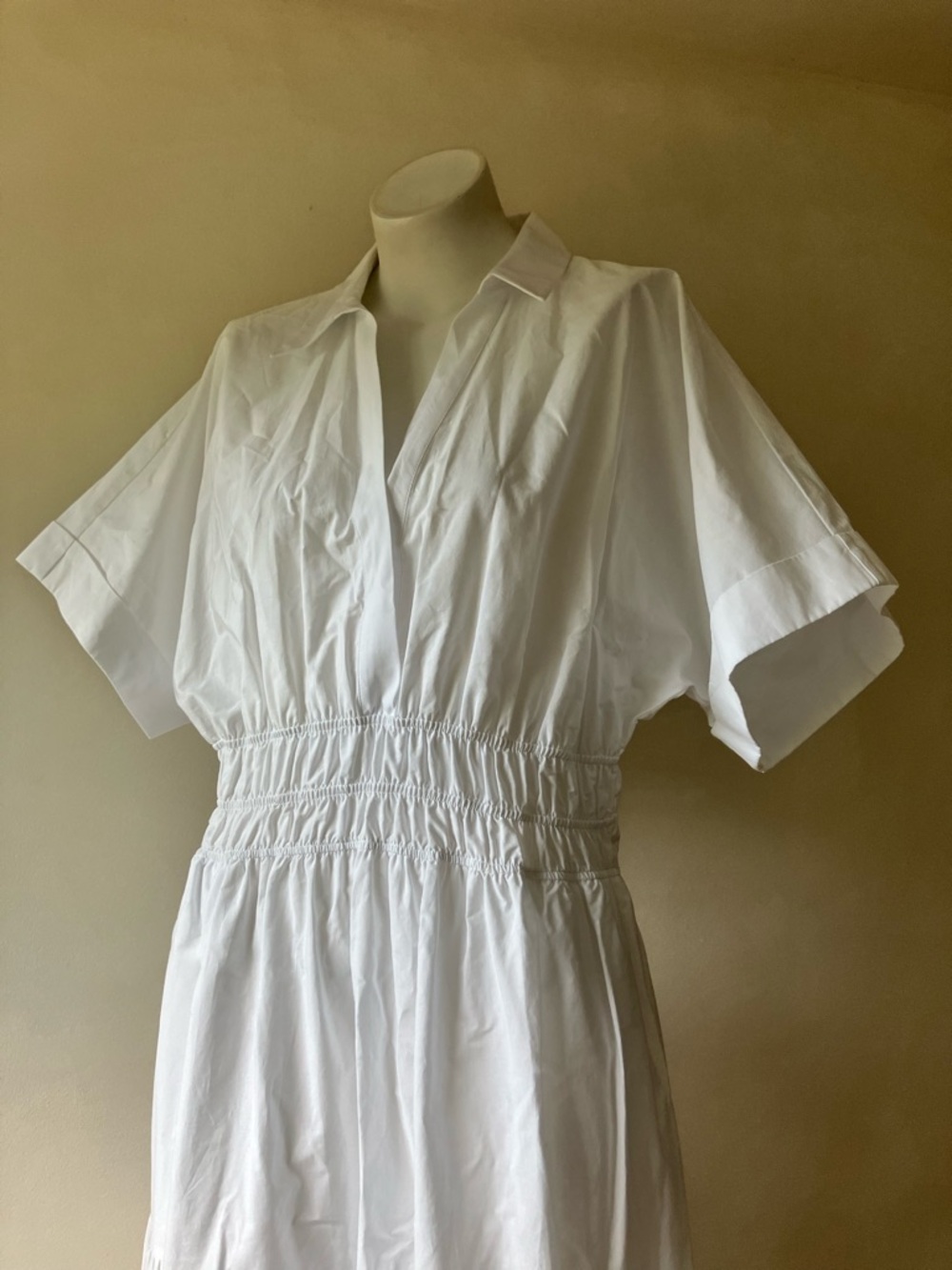 Anthropologie White Collared Tiered Maxi Dress - Picture 3 of 9